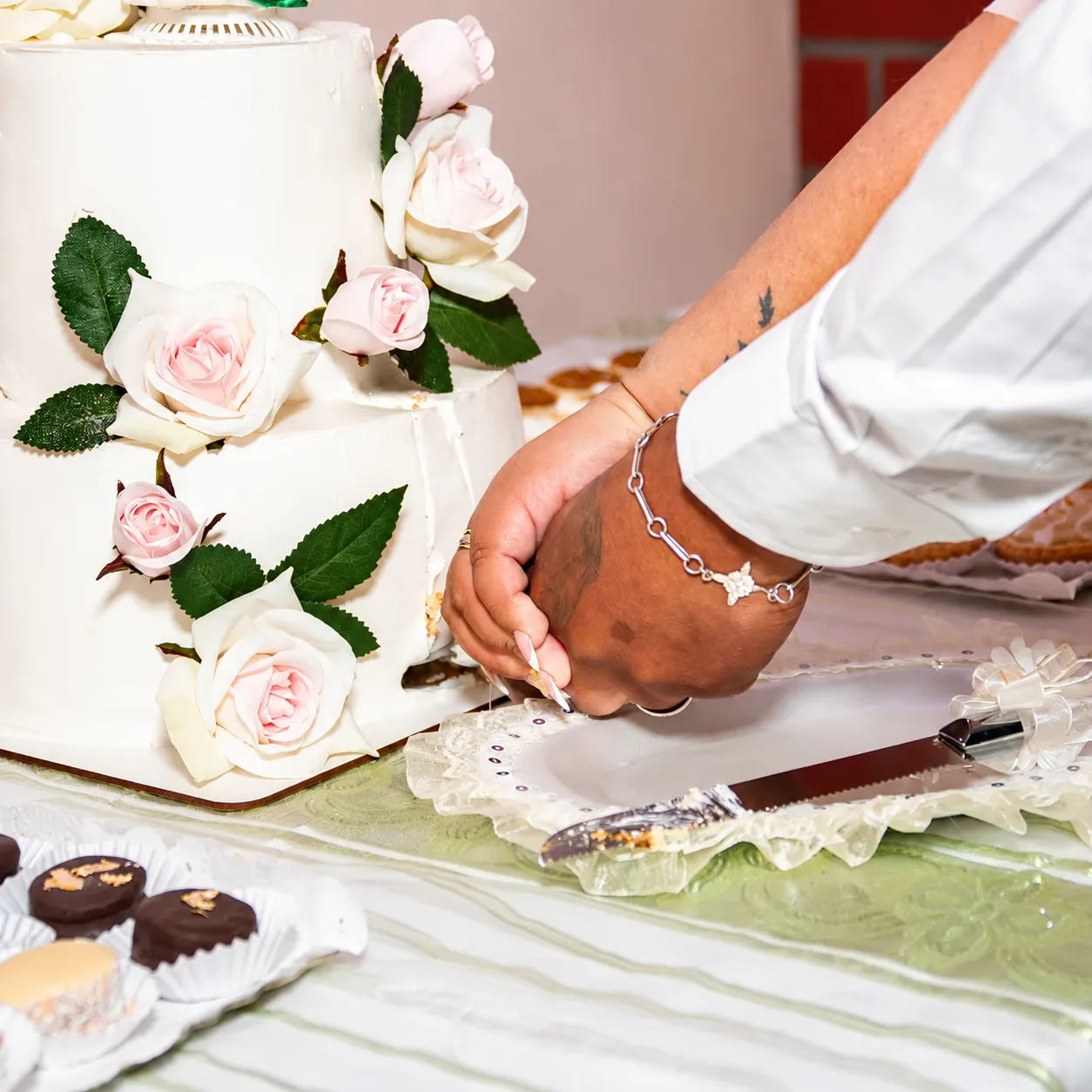 Detalle de torta de una celebración